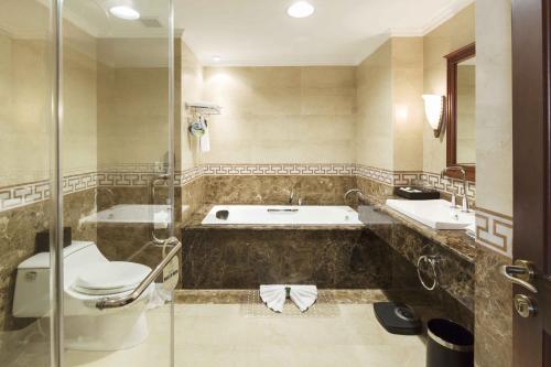 
A bathroom at Rex Hotel
