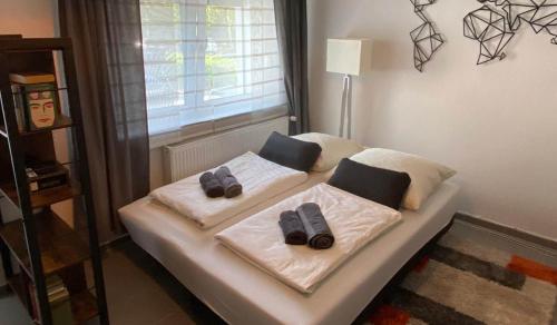 Ένα ή περισσότερα κρεβάτια σε δωμάτιο στο Apartment Valeri - Bonn
