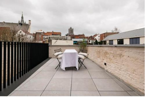 En balkong eller terrasse på MAISON12 - Design apartments with terrace and view over Ghent towers