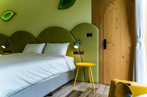 Cama o camas de una habitación en 靜樹湖民宿Jing Shuhu B&B