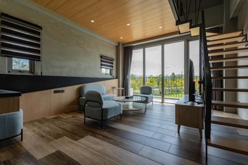 Zona de estar de 靜樹湖民宿Jing Shuhu B&B