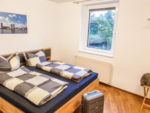 Postel nebo postele na pokoji v ubytování Spreeblick Apartments
