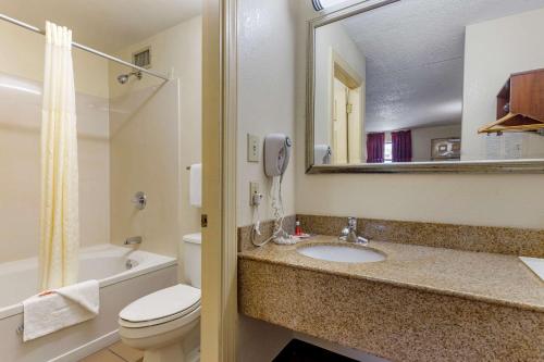 Econo Lodge tesisinde bir banyo