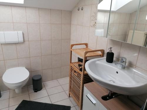 Koupelna v ubytování Ferienhaus Fasanennest