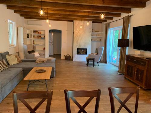 Μια τηλεόραση ή/και κέντρο ψυχαγωγίας στο Luxury Cottage by Little Danube - Pista & Magduska
