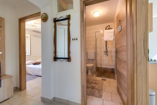 Koupelna v ubytování House Goran