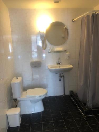 a bathroom with a white toilet and a sink at Delta Hotel City Center in Amsterdam