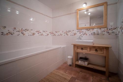 Koupelna v ubytování Chalupa Na Stráni