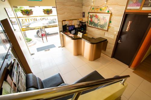 The lobby or reception area at Expo Hotel