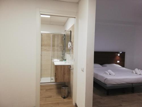 Koupelna v ubytování Hotel Bocciolo