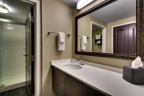 a bathroom with a sink and a mirror at Staybridge Suites - Rock Hill by IHG in Rock Hill