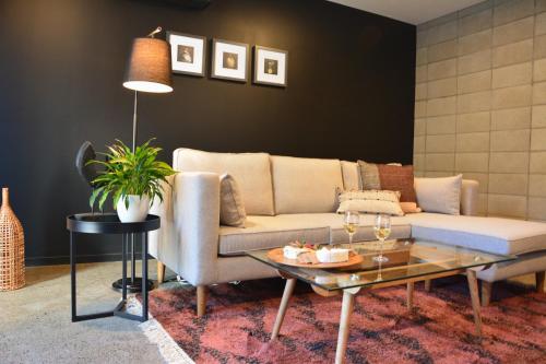 Area soggiorno di Southwark Hotel & Apartments