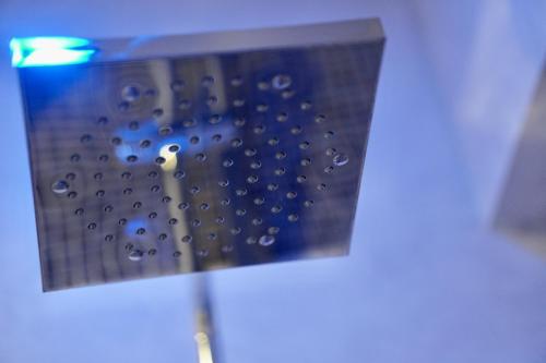 a close up of a window with water droplets on it at Hotel Aurora in Verona