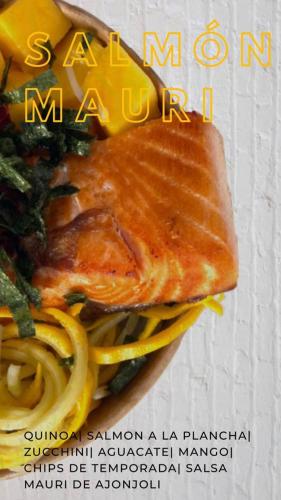 a book cover of a sandwich with pasta and meat at biohotel tatacoa Qji in Villavieja
