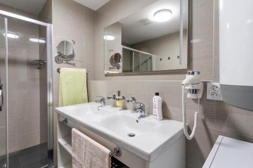 Koupelna v ubytování Apartmán Horní Mísečky - luxusní ubytování pro dvě rodiny s dětmi