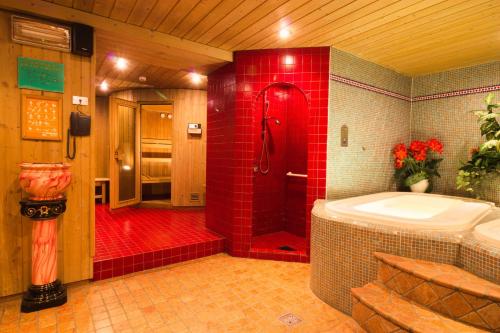 Koupelna v ubytování Hotel Centrale