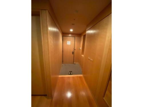 a walk in shower with a sink in a room at Hotel Grand Vert Gizan - Vacation STAY 95369 in Gifu
