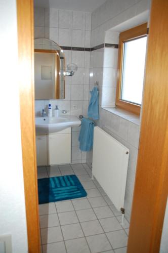 Koupelna v ubytování Garteneckchen