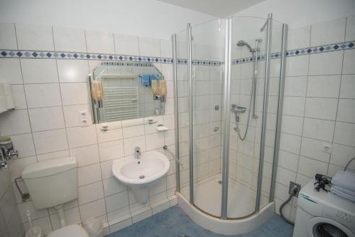 Koupelna v ubytování Ferienwohnung Krabbenkutter