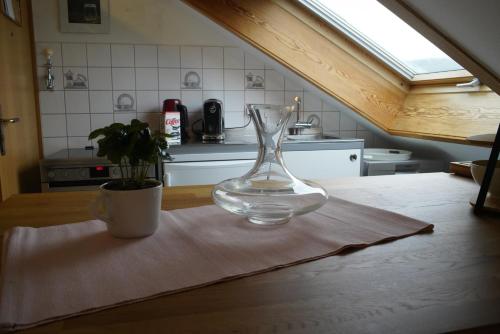 Kuchyň nebo kuchyňský kout v ubytování Ferienwohnung Ahrtalblick