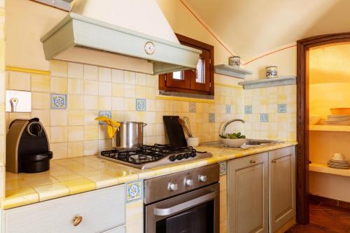 Dapur atau dapur kecil di Podere Caprarecce Trilocale