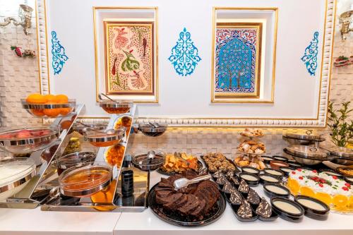 a buffet with many different types of food at The Byzantium Suites Hotel & Spa in Istanbul