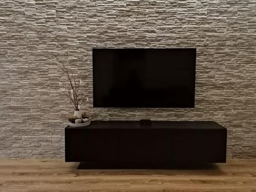 Televízia a/alebo spoločenská miestnosť v ubytovaní Apartament KurOrt Gaja