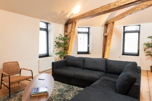 Χώρος καθιστικού στο Spacious modern appartments in the heart of Brussels