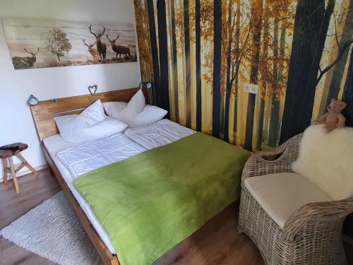 Postel nebo postele na pokoji v ubytování Beste Lage