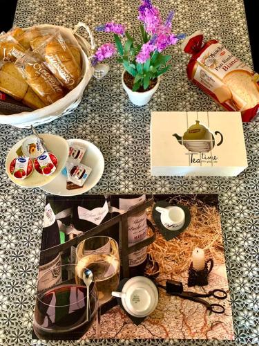 a collage of photos of bread and other items at B&B Villa lucia in SantʼEufemia Lamezia