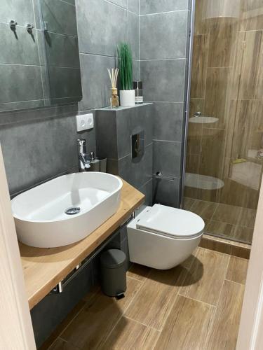 Koupelna v ubytování Luxury Arkadia appart