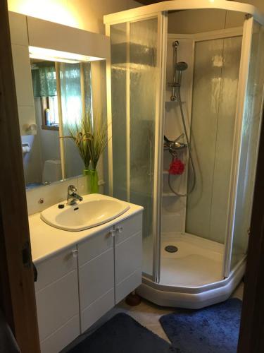 Bathroom sa Ferienhaus „Draumen“ in Norwegen