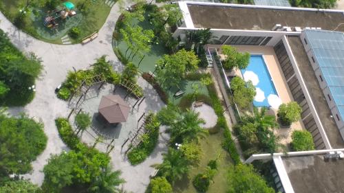 Ett flygfoto av Ha Long Bay View Studio