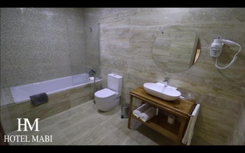 Koupelna v ubytování Hotel MABI