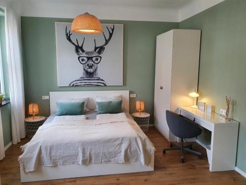 Postel nebo postele na pokoji v ubytování Apartment 23 - zentrumsnah - Parkplatz