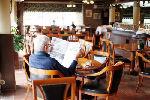 En restaurant eller et spisested på Hotel De Druiventros