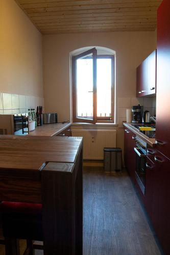 Η κουζίνα ή μικρή κουζίνα στο Frank´s Ferienwohnung in Dresden