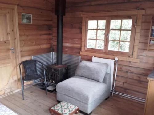 Ein Sitzbereich in der Unterkunft Arngrimslundur log cabin - cabin 3