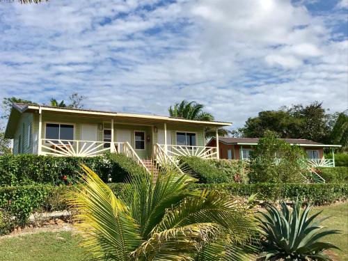 a house with bushes in front of it at Dream Valley Belize in Teakettle Village
