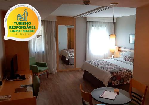 Katil atau katil-katil dalam bilik di Lets Idea Brasília Hotel