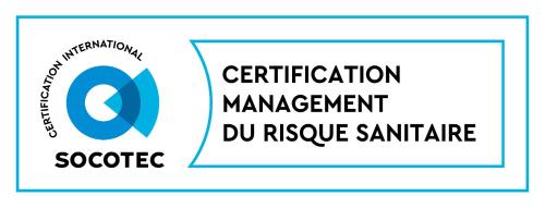a sign that reads certification management dup rescue santee at Maison Albar- Le Champs-Elysées in Paris