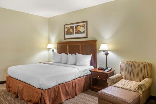 a hotel room with a bed and a chair at Country Inn & Suites Atlanta Downtown in Atlanta