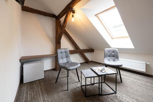 Χώρος καθιστικού στο Apartsee Wellness Plzeň