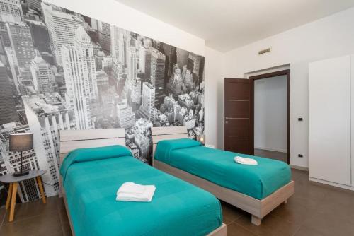 מיטה או מיטות בחדר ב-Villa Akos