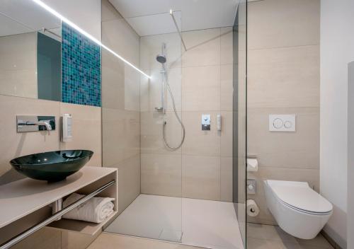 Koupelna v ubytování Boutique Hotel Hauser