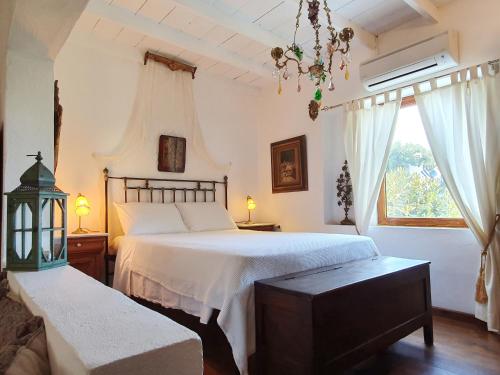 Tempat tidur dalam kamar di Orea Ellas Kos - Deluxe Residences
