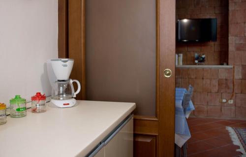 a kitchen counter with a blender on top of it at Palazzina Gelsomino in Desenzano del Garda