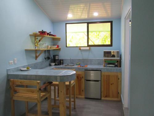 Dapur atau dapur kecil di Peace of Paradise Free park tour & Free breakfast