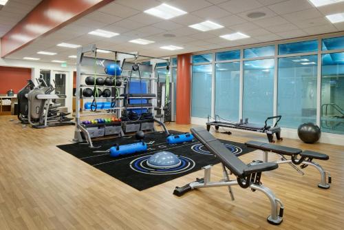 a gym with several treadmills and exercise machines at InterContinental San Francisco by IHG in San Francisco