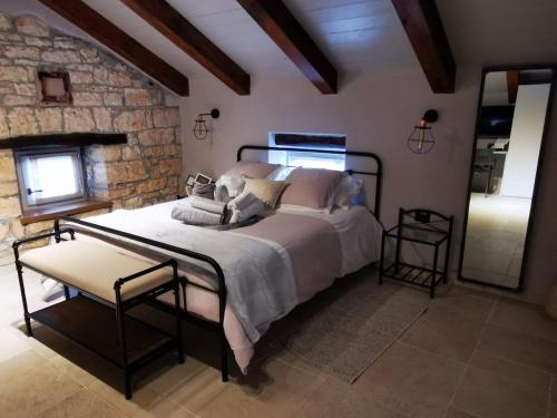 Katil atau katil-katil dalam bilik di Casa della Grofica